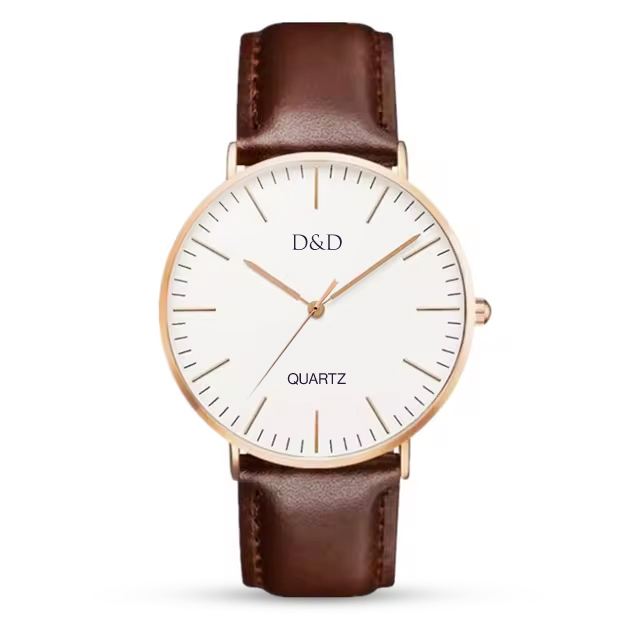 Evergreen Watch For Boys & Men Simple with PU Strap and Thin Round Minimal Dial