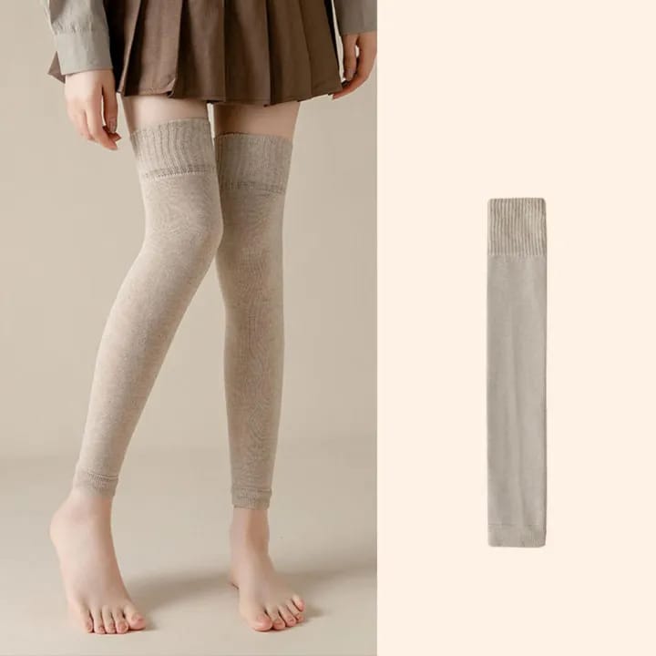Winter Thicken Leg Warmer| Warm Wool Knee High Winter For Men & Women High Quality Fleece Inside - Leg Warmer Warm Knee Brace Pad