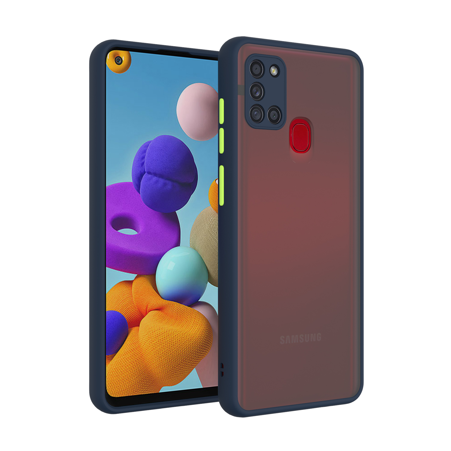 For Samsung Galaxy A21s High Quality Matte PC Back Soft TPU