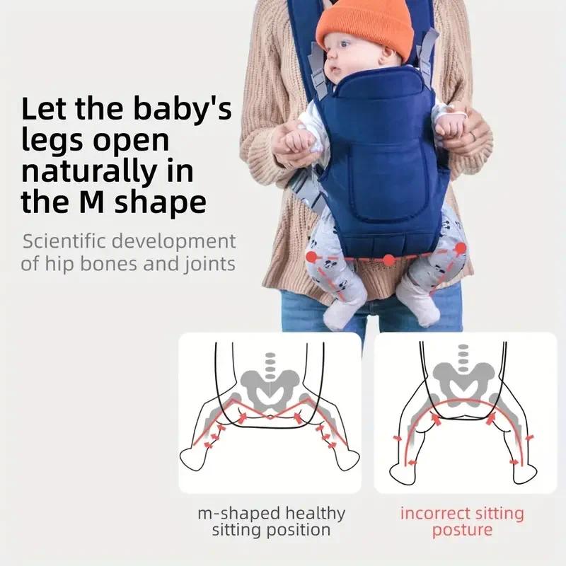 Baby Carrier Sling Versatile for All Seasons – Multifunctional Shoulder Baby Carrier with Four Carrying Methods (Front & Back)