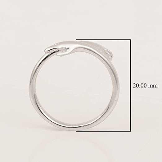Hug Ring,  Hug Rings for Women Girls ,Silver Hugging Hands Open Promise Ring Jewelry ,Hug Hands Mens Rings Couples Wedding, Amaz Posh