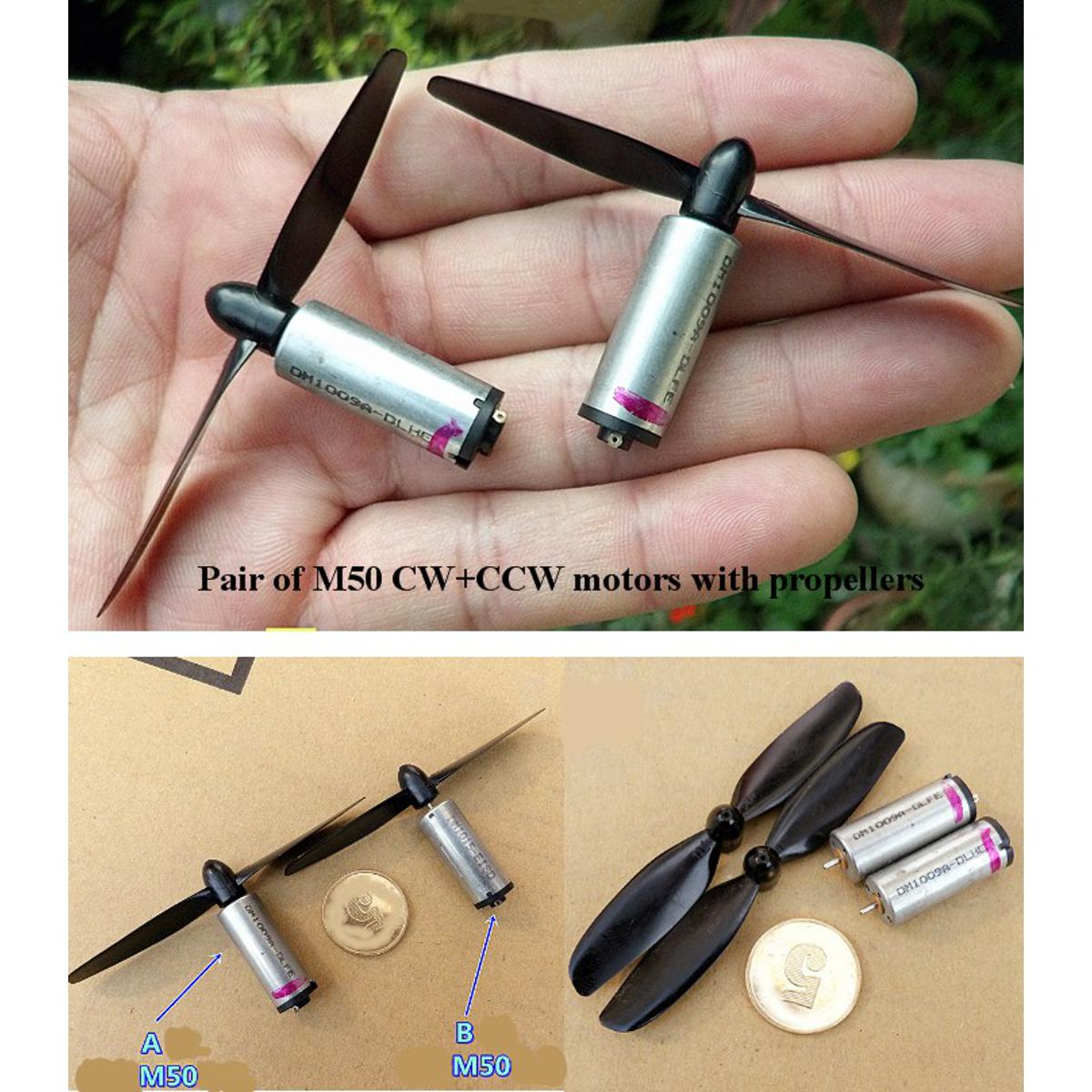 Pair of M50 motors with propeller DC3V-6V blade two motors