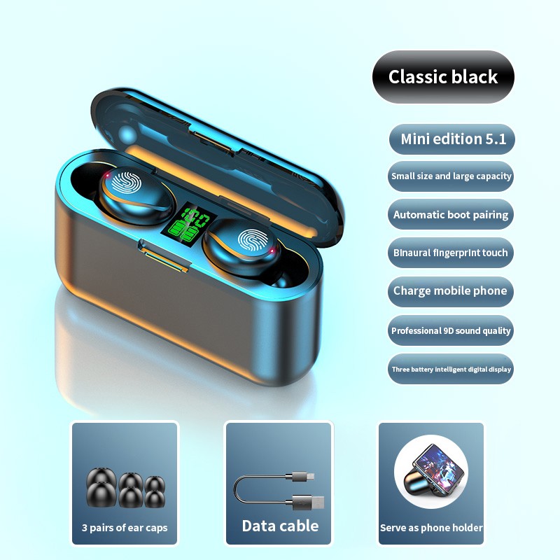 F9 TWS Bluetooth Earbuds, Wireless 