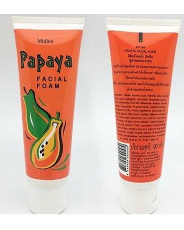 mistine papaya facial foam