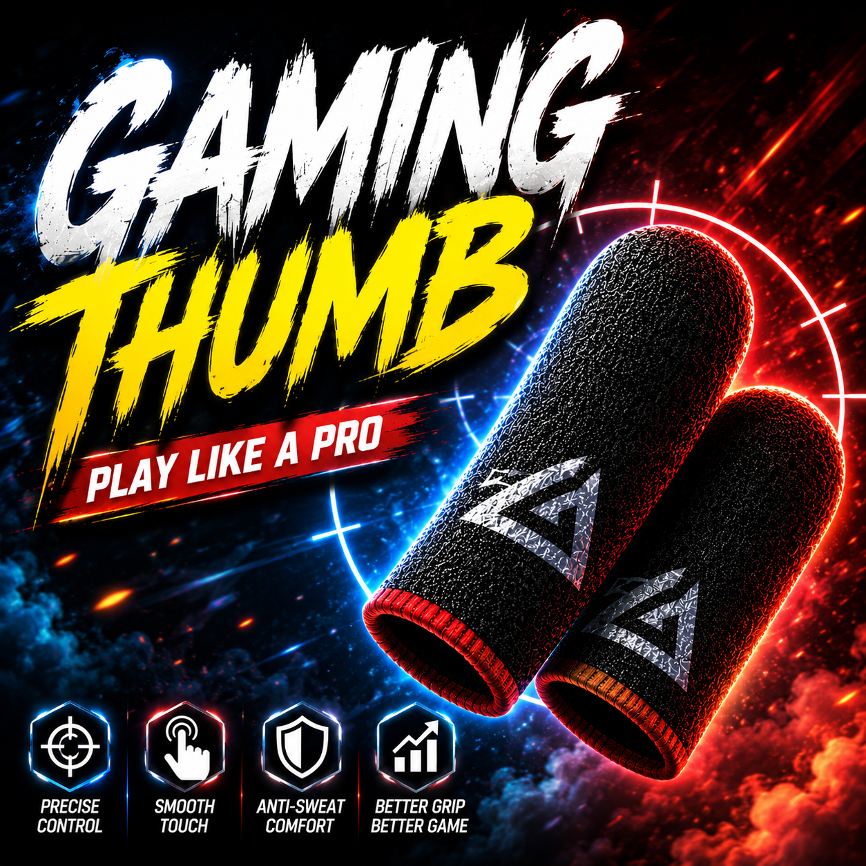 Gaming Thumb Sleeves for Mobile Gamers | Anti-Sweat Finger Sleeves | PUBG Finger Gloves price in Pakistan
