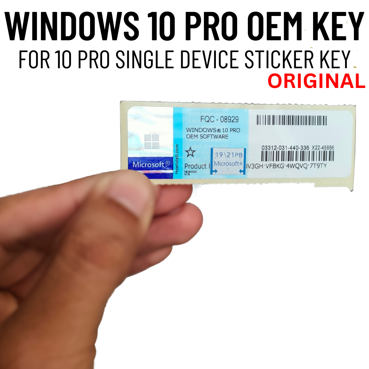 Windows 10 Pro License Key Sticker Genuine Oem License Key And Original Microsoft Product Key 9193