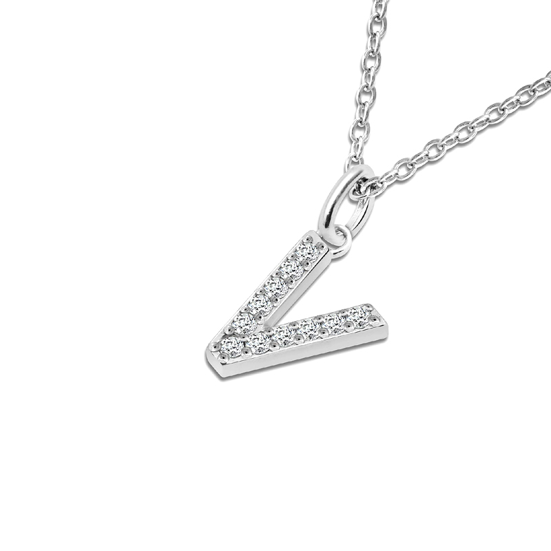 Silver Stainless Steel Alphabet Necklace/Locket/Pendants for Girls & Women with Chain - A to Z Your Name Alphabets