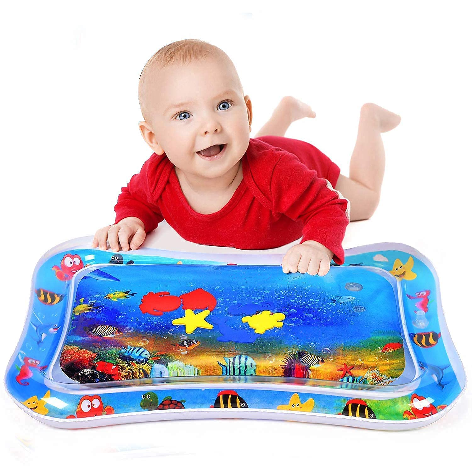 Inflatable Tummy Time Mat, Premium Baby Water Play Mat for Infants and Toddlers for 3 to 24 Months, Strengthen Your Baby's Muscles Water mat