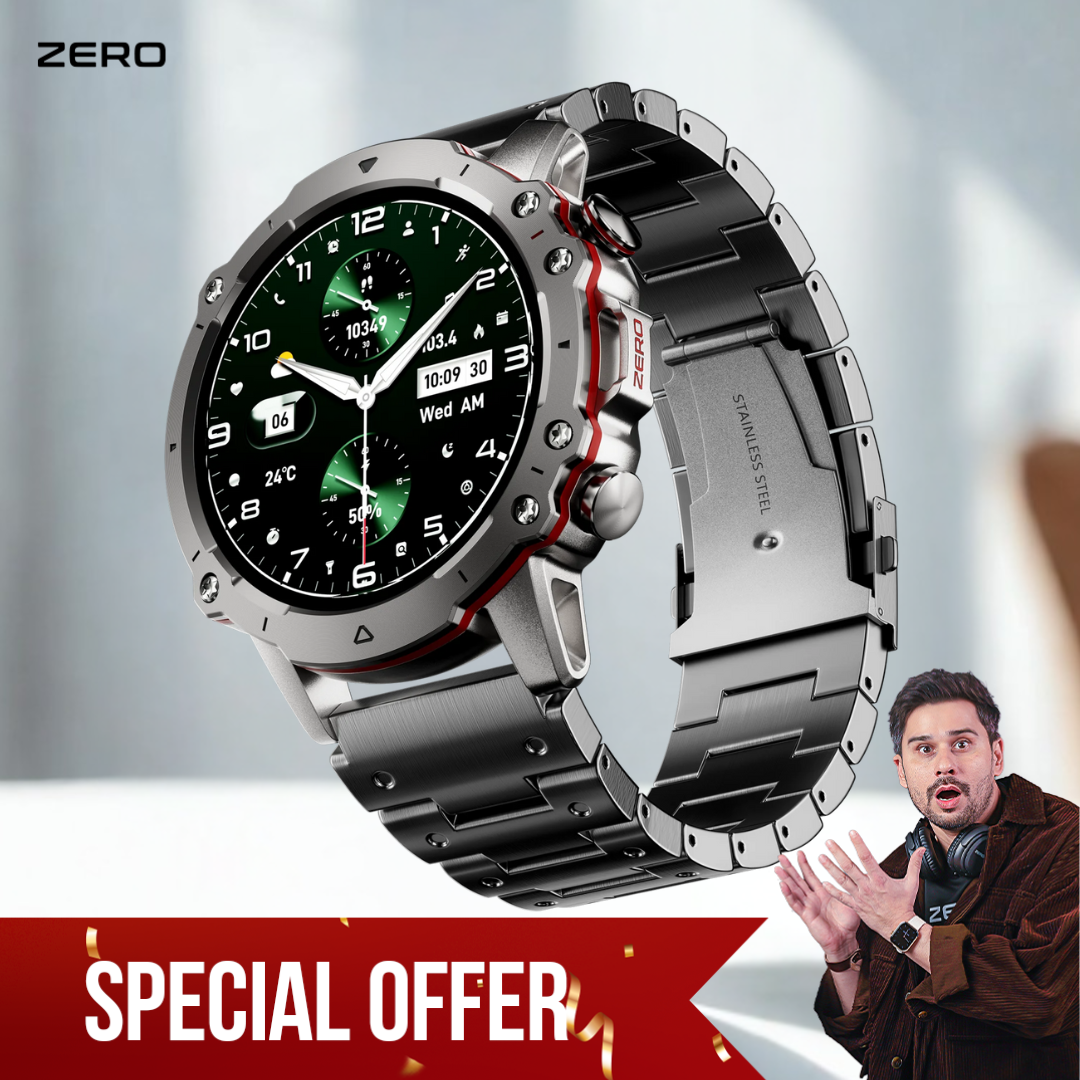 Zero® Revoltt Pro Smartwatch | Vibrant 1.43" AMOLED Display, , 107 Sports Modes, Health Monitoring | Perfect for Fitness Enthusiasts and Everyday Use
