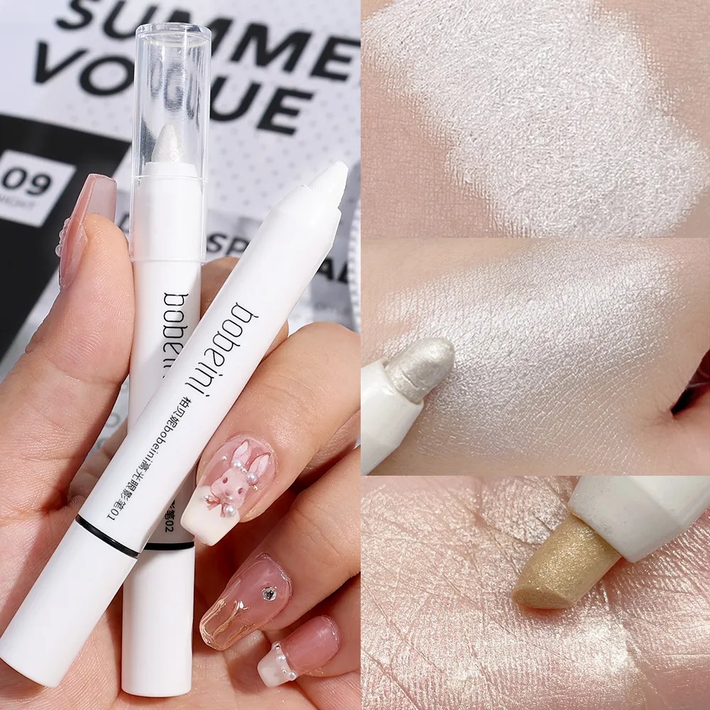 Glitter Highlighter Pen Pearlescent Lying Silkworm Pencil Waterproof Brightening Eyes Stick White Silver Eye Makeup