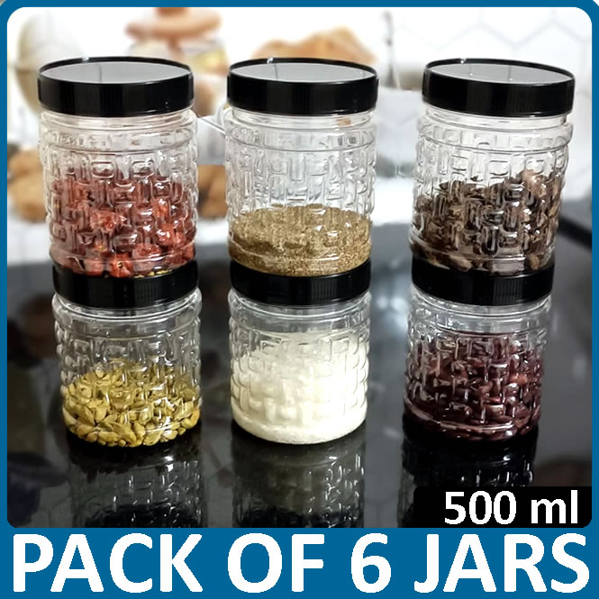 6pcs Snack Jar / Spice Jar / Kitchen Burni / Shelf Storage / Masala