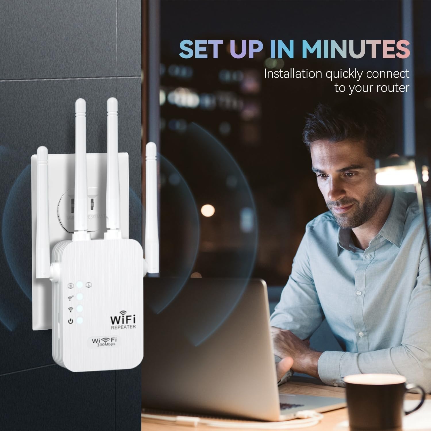 WiFi wireless Range Expansion | Wifi Access point | Access Point | WIFI Bridge Mode | Wifi Router | WIFI Hotspot | Dual Ethernet Ports for Connection with Ethernet Cable |