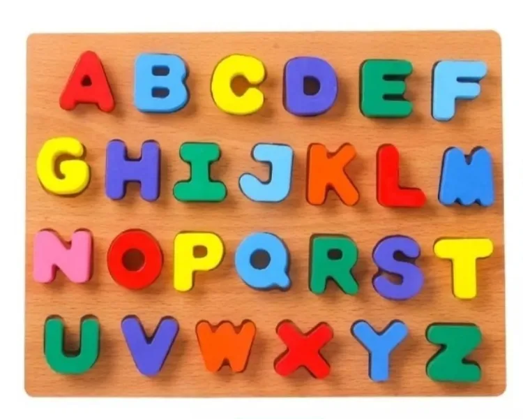 Alphabet Puzzles - 3D Wood Alphabet / Number / Shape Puzzle Set
