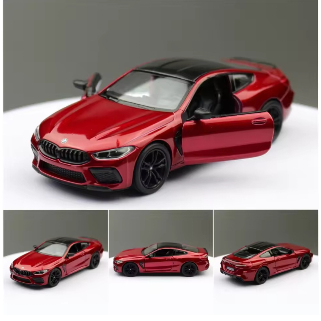 BMW M8 Competition Coupe Kinsmart DieCast Model Car 1/38 Scale  Multicolor Collectible Toy Vehicle