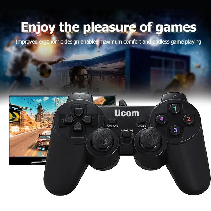 Joypad Wired USB 2.0 Joy Stick Black Gamepad Joystick Joy pad  Game Controller For PC Laptop Computer For Win7/8/10 XP