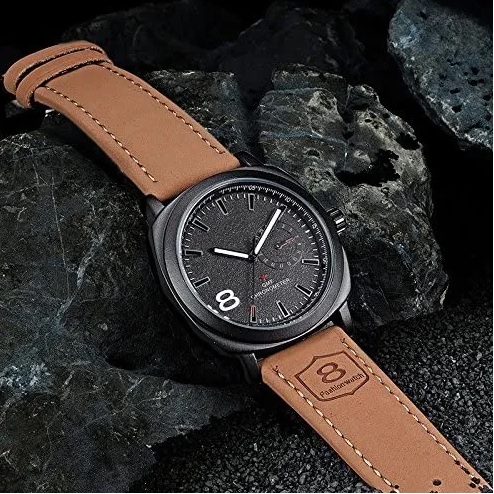 Pack of 02 - 100% Imported Branded Watch for Men and Boys New Design 2025 - 8 Number Classic Watches for Mens Smartwatch With Amazing Arabic Aura Watch for men