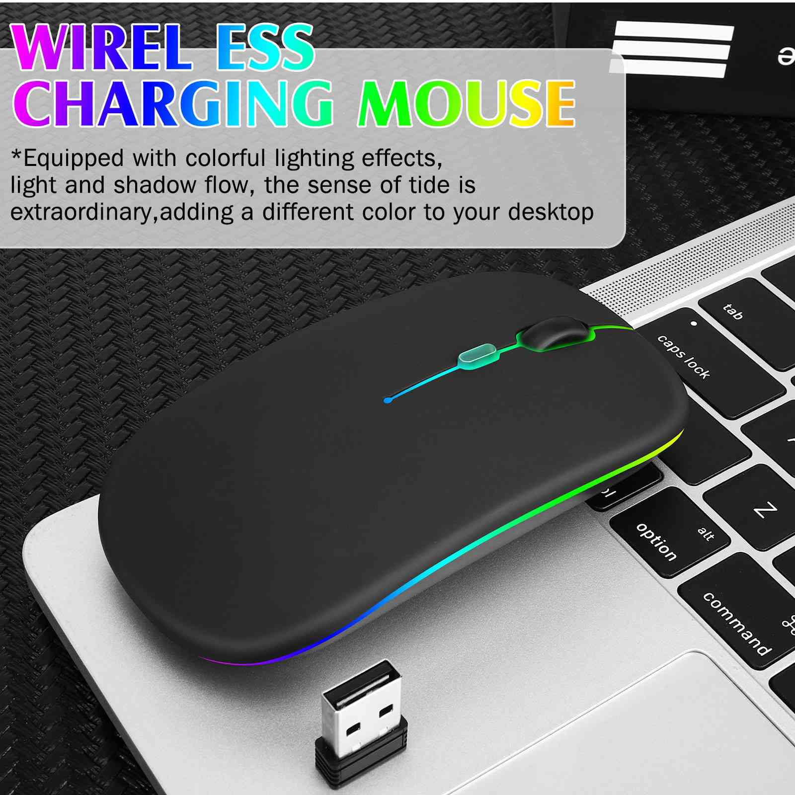 Rechargeable Wireless Mouse with Comfortable Grip and High Precision Tracking for Gamers and Professionals Rechargeable Wireless RGB Gaming Mouse with Adjustable DPI Silent Button Ultra Thin USB Optical Mice
