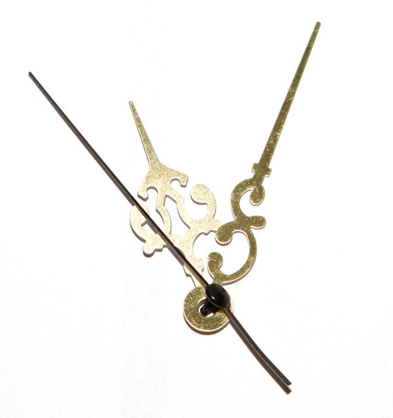 WALL CLOCK HANDS/NEEDLES METALLIC- GOLDEN VINTAGE DESIGN (HANDS ONLY)