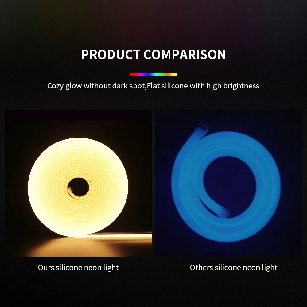 DC12V - LED Strip - RGB - Neon - LED Light - Waterproof - Flexible - Bendable - 5M - 16ft - Decorative For Room - Home Decoration - Gaming PC - Bedroom - Kitchen By GULF LED HOUSE