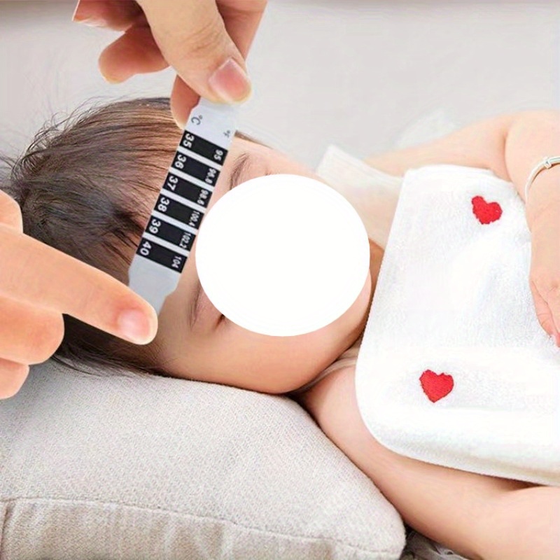 LCD Thermometer Strip ABS Reusable Flexible Head Fever Forehead Thermometer Color Change Home Test Temperature LCD Thermometer Strip ABS Reusable