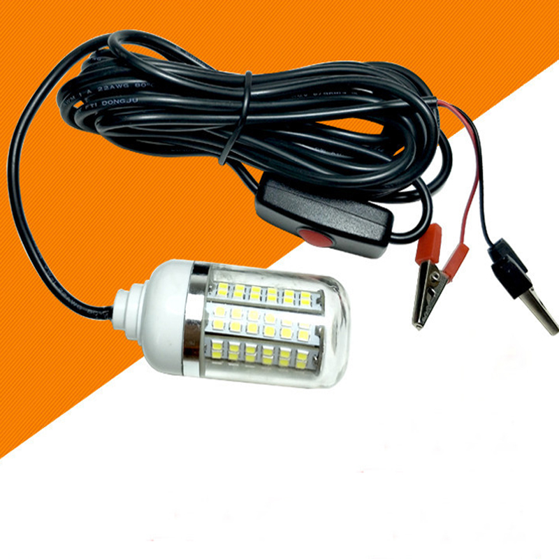 IP68 12V-24V 108LED Professional Underwater Fishing Light with Alligator  Clip Attracting Fish Lamp