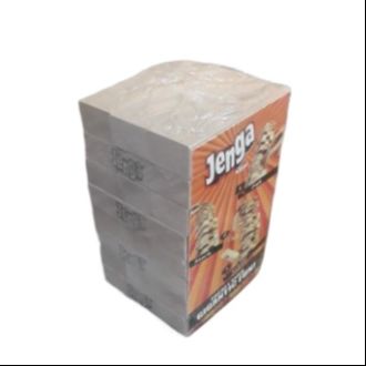 Hasbro Gaming Jenga Tower Wooden Blocks Game -  Classic Jenga with Numbers Wood Toy For Kids and Family - Jenga Kids & Adults Wooden Block Game