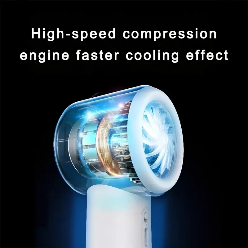 Portable Mini High-Speed Hand Fan, Powerful Handheld Fan, Fast Cooling, Rechargeable USB Fan for All Travel Indoor Outdoor Use