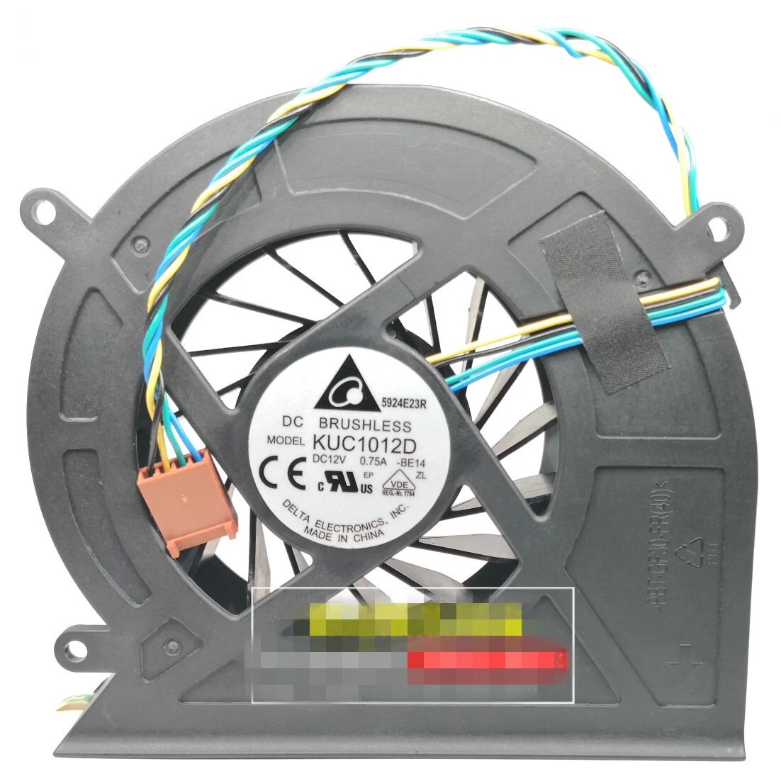 Original PC Computer KUC1012D 12V 0.75A 4 Wire Temperature Controlled Turbine Fan