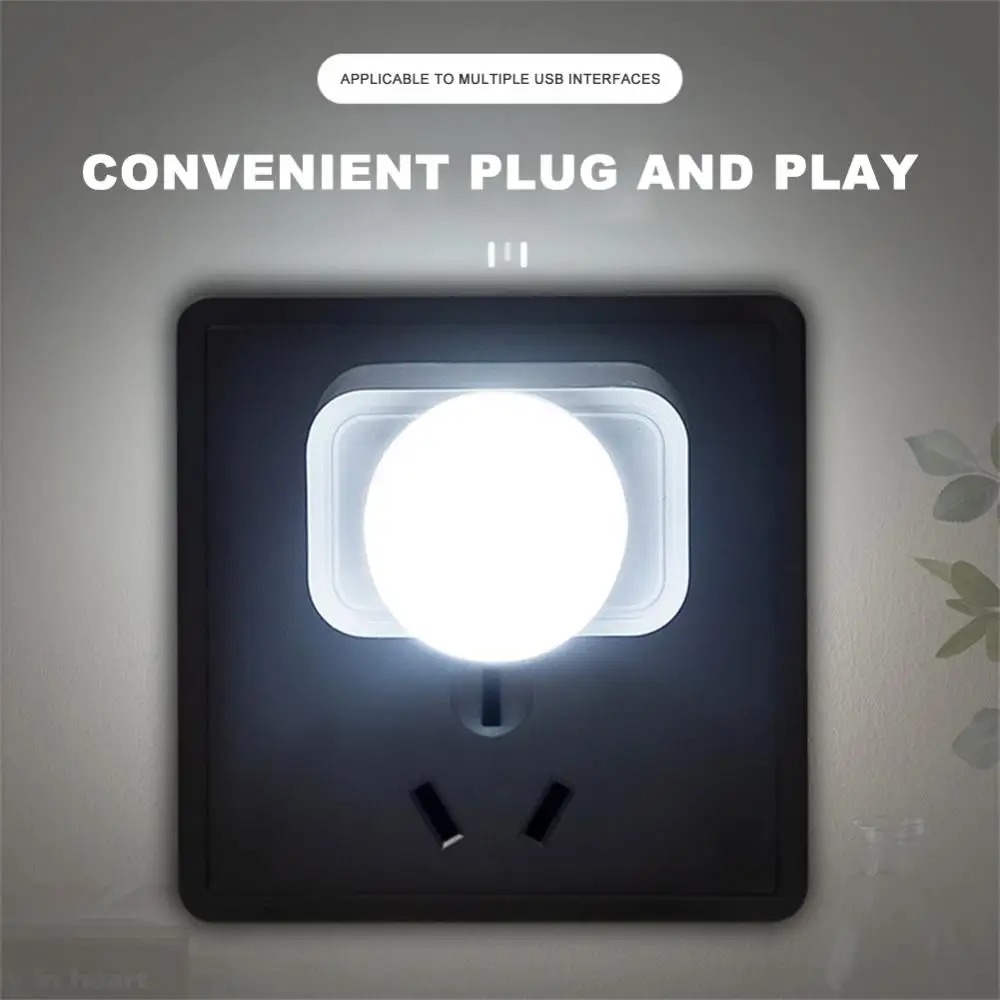 USB Mini LED Night Bulb LED Light Night Light Universal for Laptops Power banks Mobile Chargers & Other USB supported (Pack of 1/10Pcs)