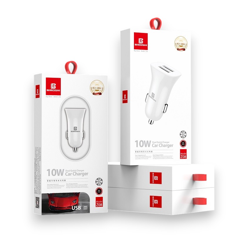 Biboshi 3.1A Dual USB Fast Car Charger – Smart Auto Adapter for All Mobile Phones, Quick Charge with LED Indicator (2 USB Ports) price in Pakistan