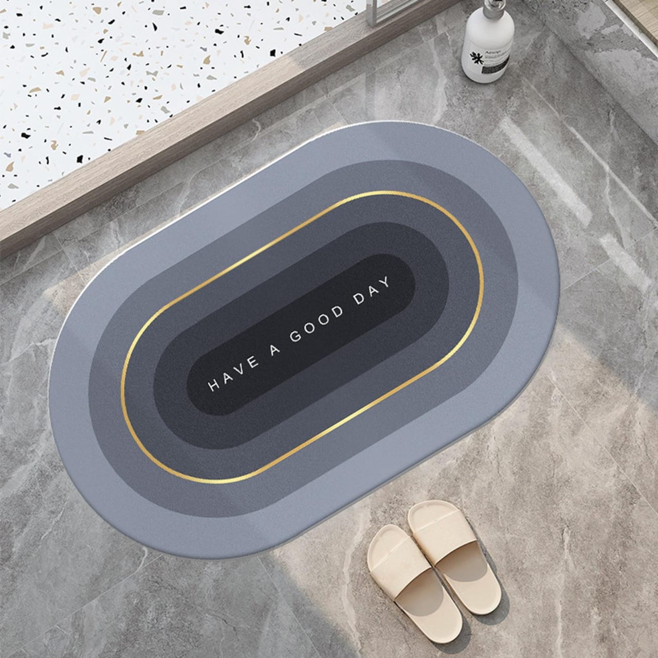 Modern Simple Shower Bathroom Bedroom Bathtub Side Anti-Slip Absorbent Carpet Rug Kitchen Entrance Soft Door Bath Mat Home Decor Oval,Rectangle,Foot Design Anti Slip