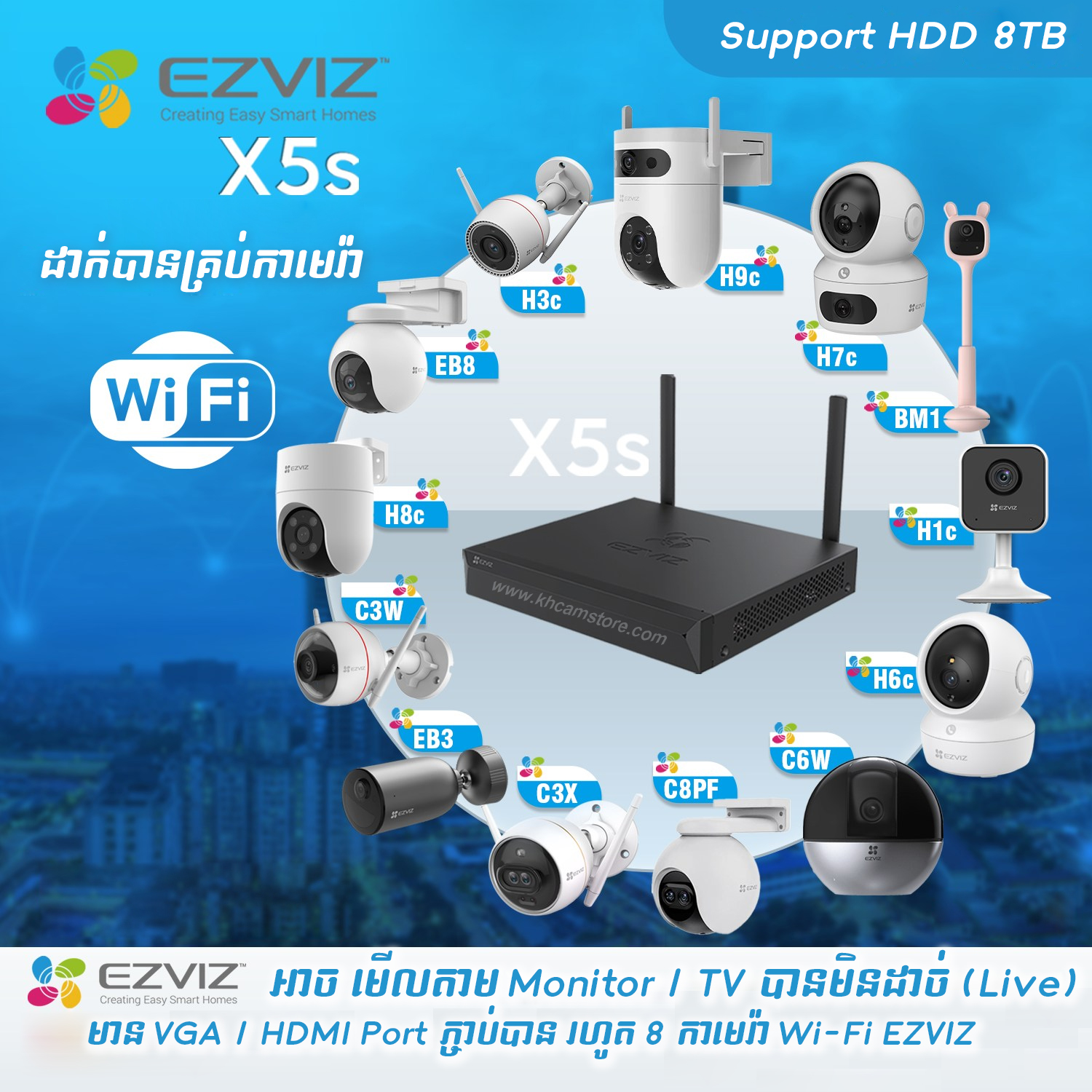Nvr Kit Ezviz Wifi Nvr EZVIZ WiFi NVR Recorder For IP Cameras CS