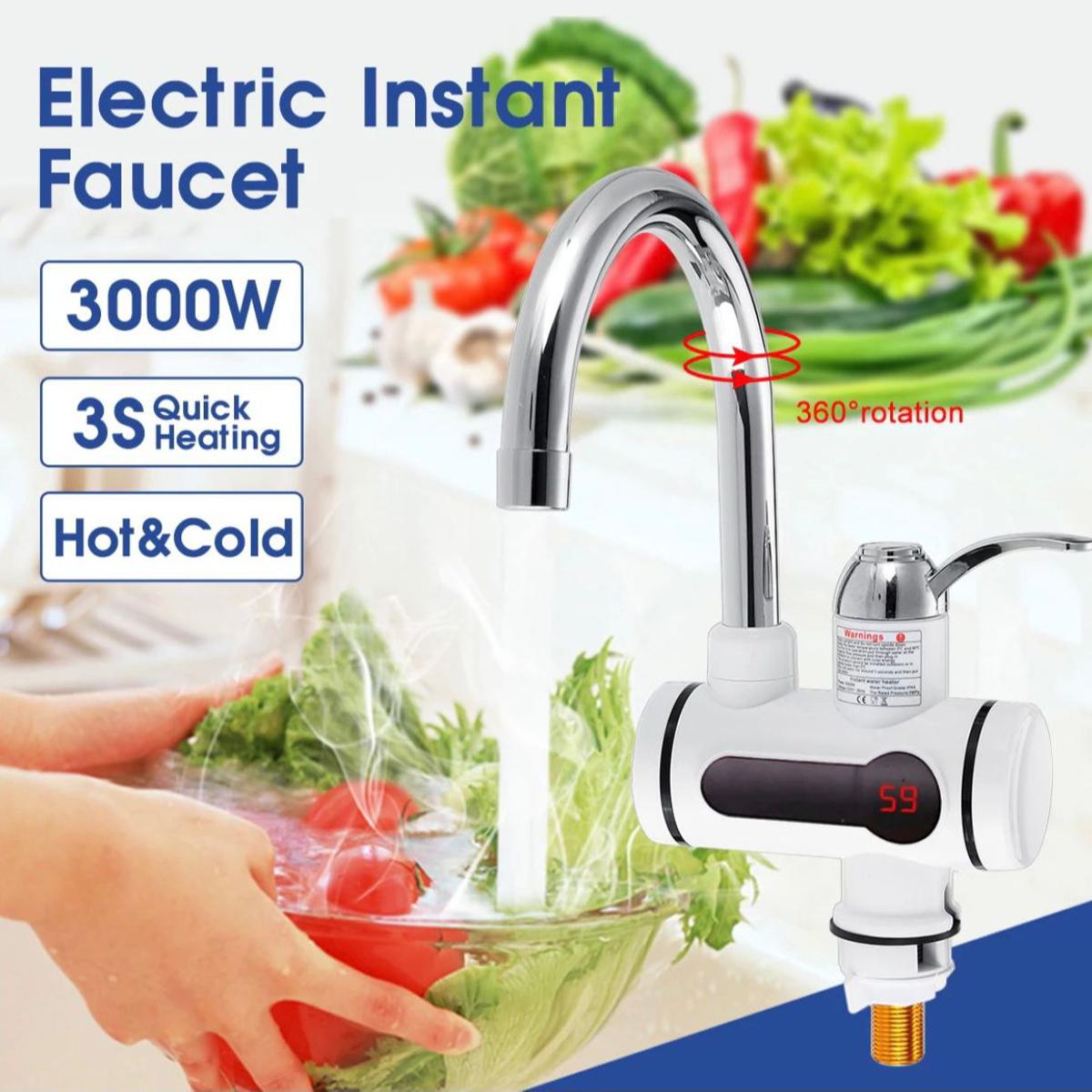 Electric Water Heater Tap Hot Water Tap for Kitchen Bathroom