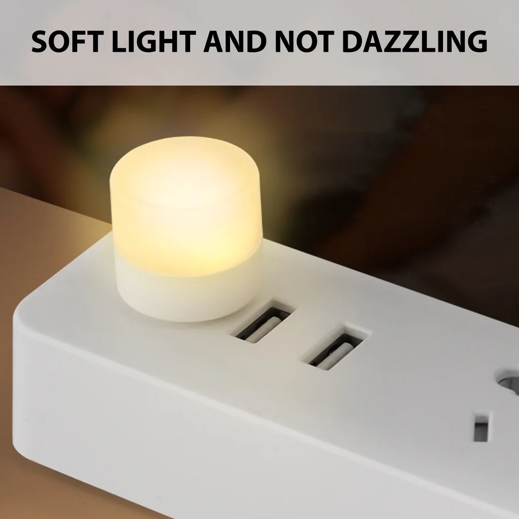 USB Mini LED Night Bulb LED Light Night Light Universal for Laptops Power banks Mobile Chargers & Other USB supported (Pack of 1/10Pcs)