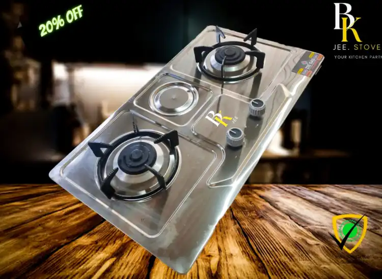 2 burner gas outlet stove stainless steel