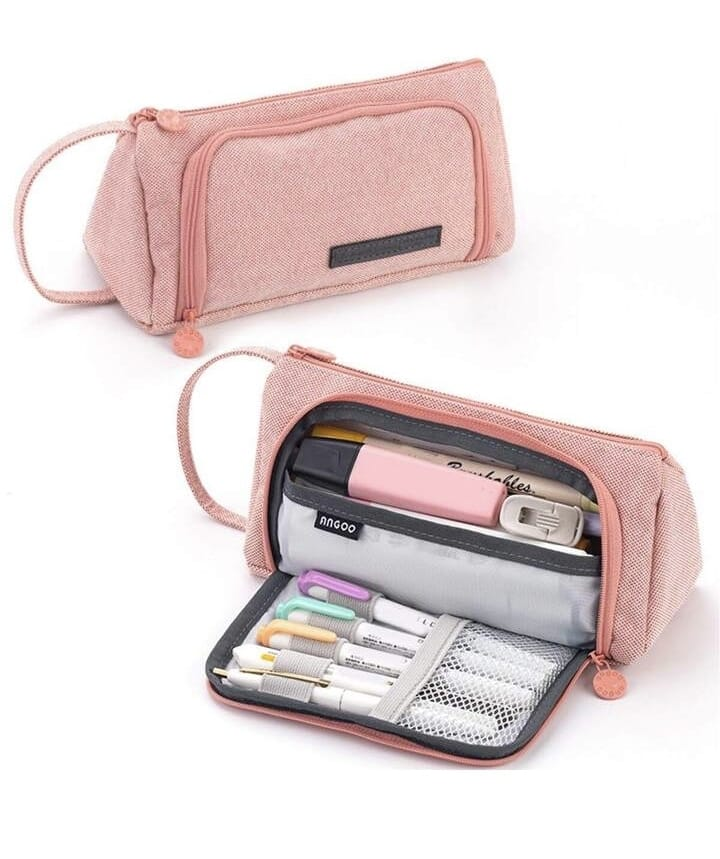 Big Capacity Pencil Case Pouch Pen Case Simple Stationery Bag School College Office Organizer For Teens Girls Adults Student, Deep Green Xw, Simple