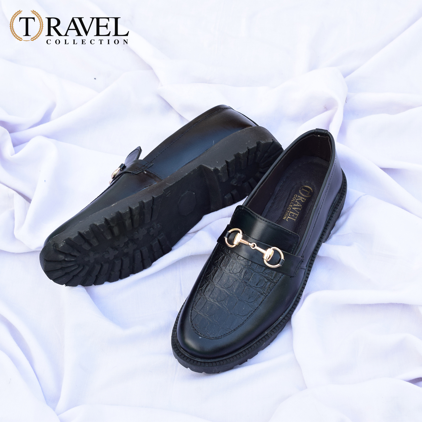 Travel Collection - Chunky Loafers Shoes - Best Quality Formal shoes for men - Black Color