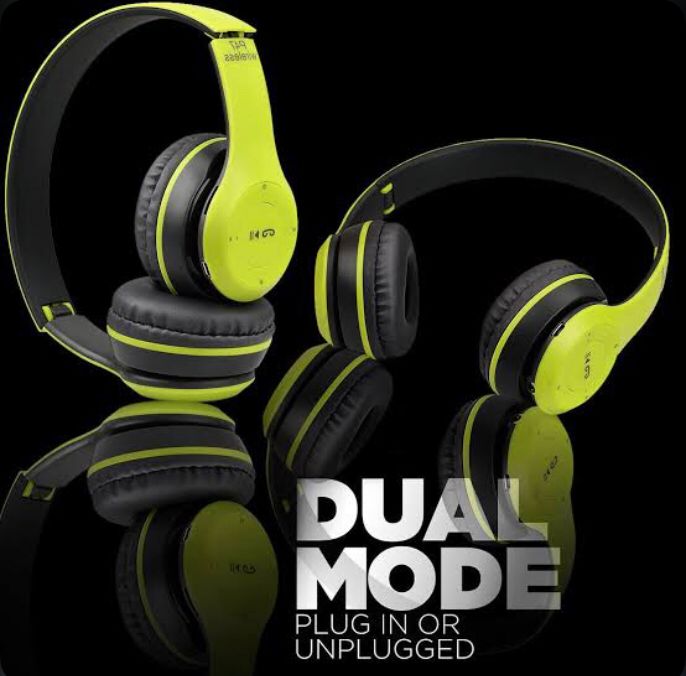 P47 Wireless Bluetooth Headphones with Built-in Mic - Foldable, Noise Cancellation, Compatible with Android Devices and PC