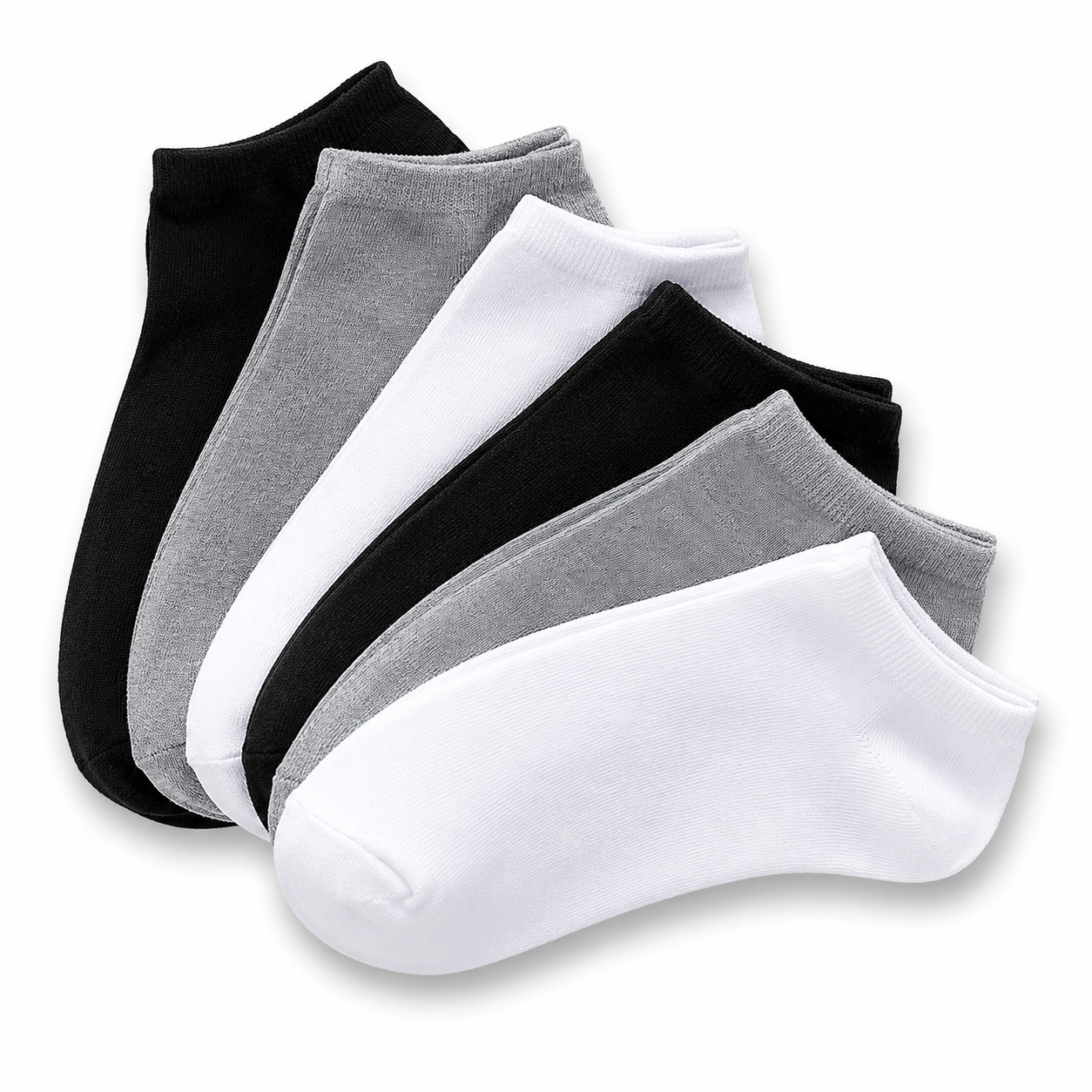Pack Of 6 Premium No Show Socks for Men & Women
