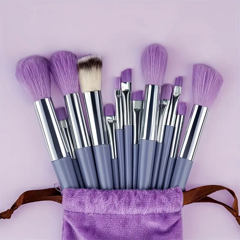 13 Pcs Makeup Brush Set Soft hair Loose Powder Eyeshadow Concealer Contour Eyeliner brush Foundation Beauty Cosmetic tools
