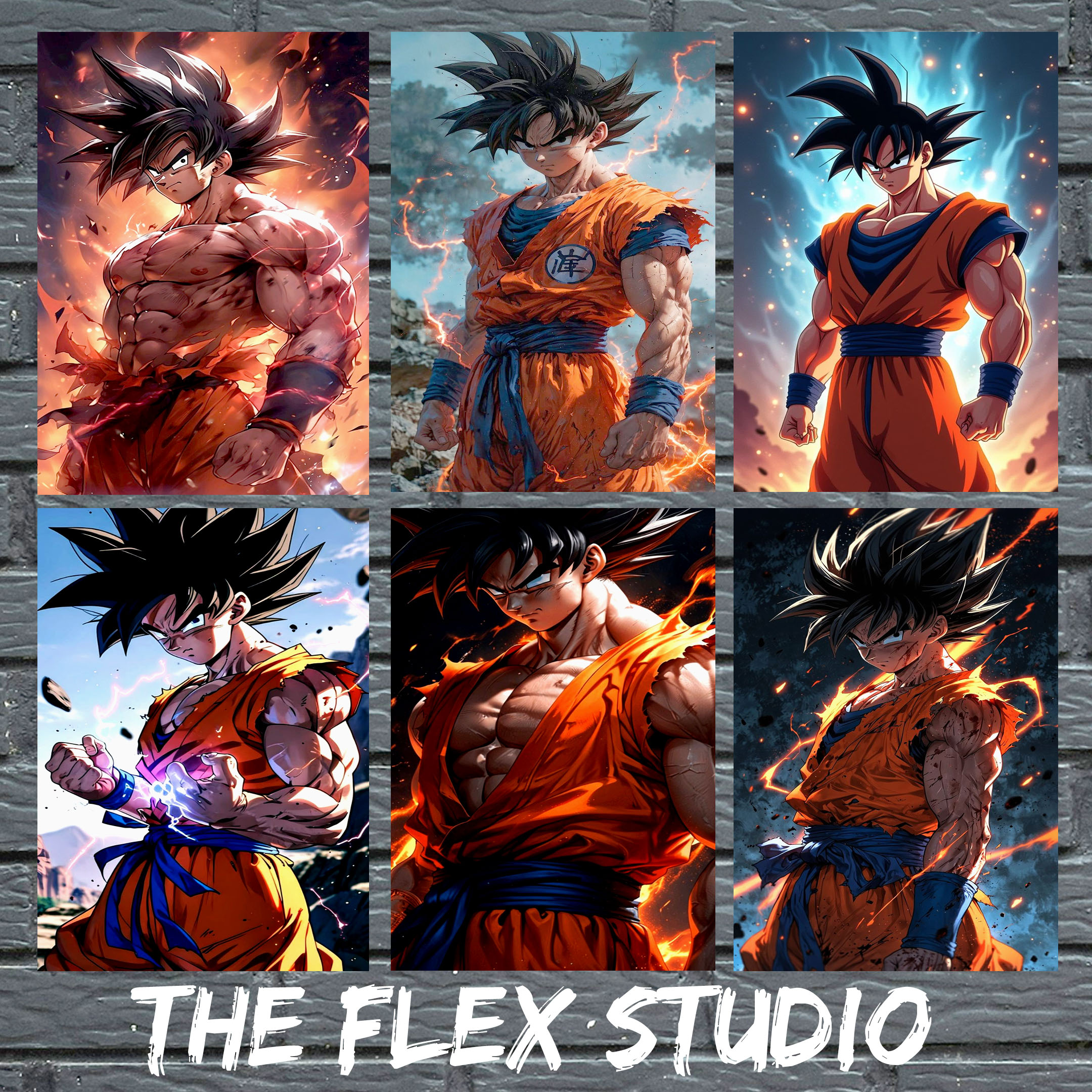 Goku  Posters Set of 5  Premium Glossy Print Posters 12 x 9Inches High Quality Durable Wall Art | home decore posters posters for wall posters for room posters for boys room