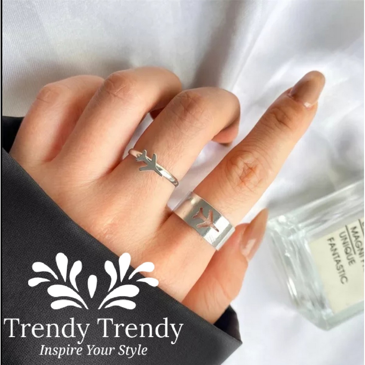 Trendy Trendy Rings Black Butterfly Couple Ring Beautiful Black Butterfly Rings For Couple Gift for Girls Birthday Couple Rings For Lover Size Adjustable Valentines Day Gift for Lovers
