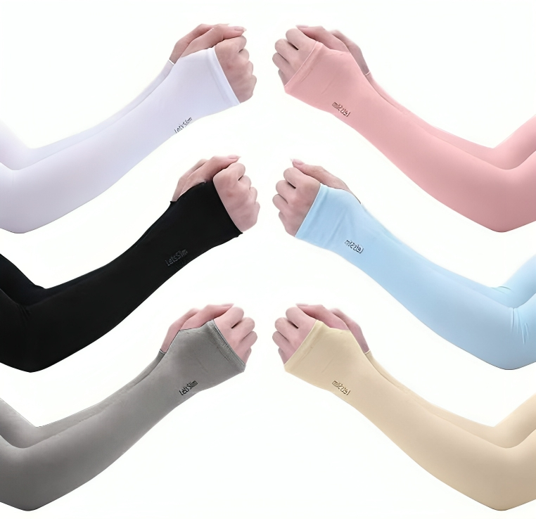 1 Pair Thumb Hole Arm Sleeves for Girls, Boys, Women & Hijab Wearers UV Protection & Moisture-Wicking Ideal for Cycling, Running, Golf & Outdoor Sports