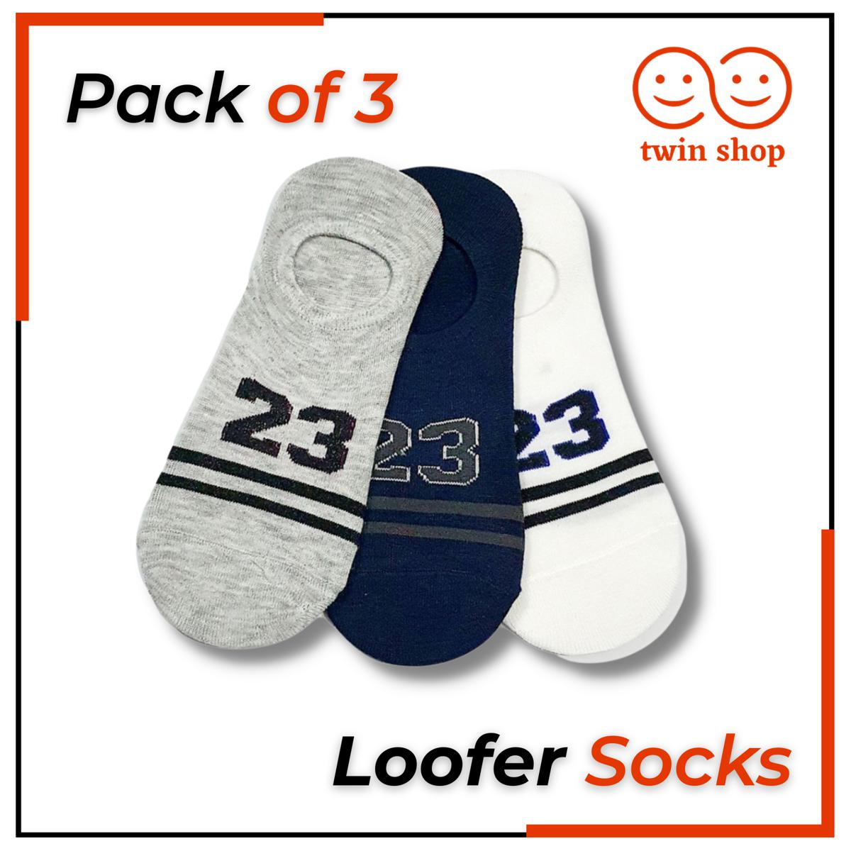 Twin Shop Pack of 3 Pairs Loafer Socks for Men & Women | Invisible no show socks| multi-colors multi-design