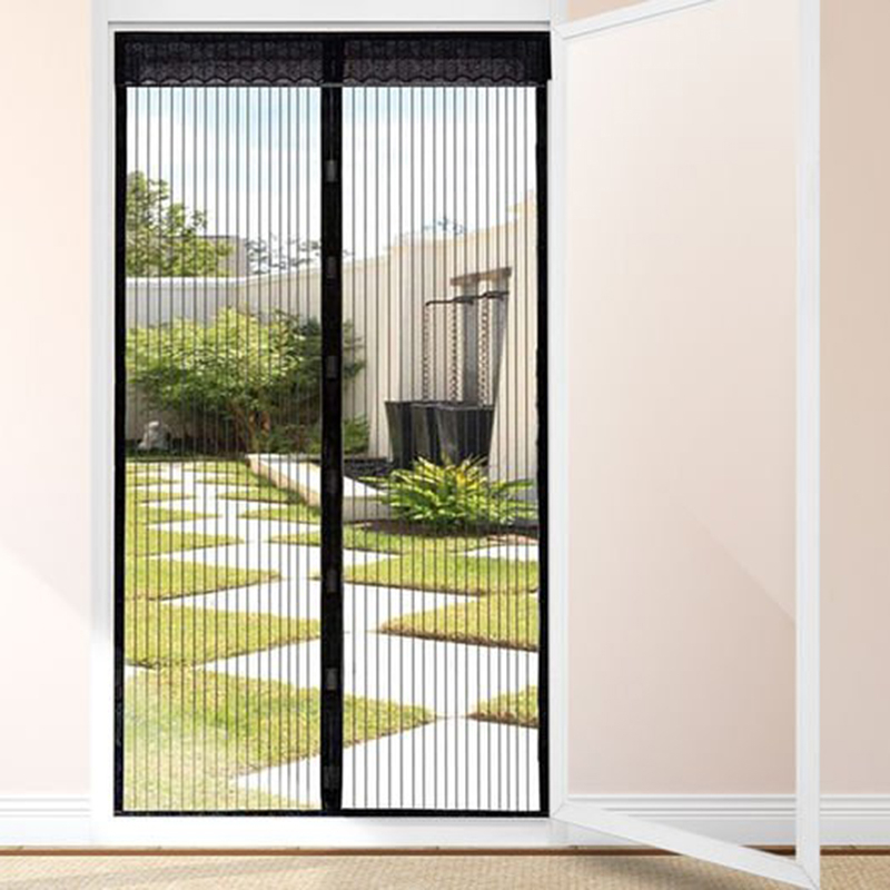Anti Mosquito Net - Magnetic Mesh Curtain - Screen Door Curtain Net - Automatic Closing Door Mesh - Anti Insect Bug Fly Partition Striped Door Curtain