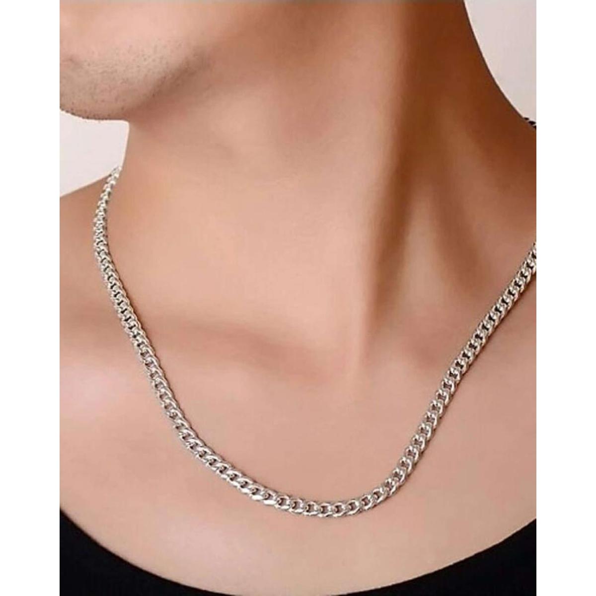 Silver Thin Neck Chain For Men