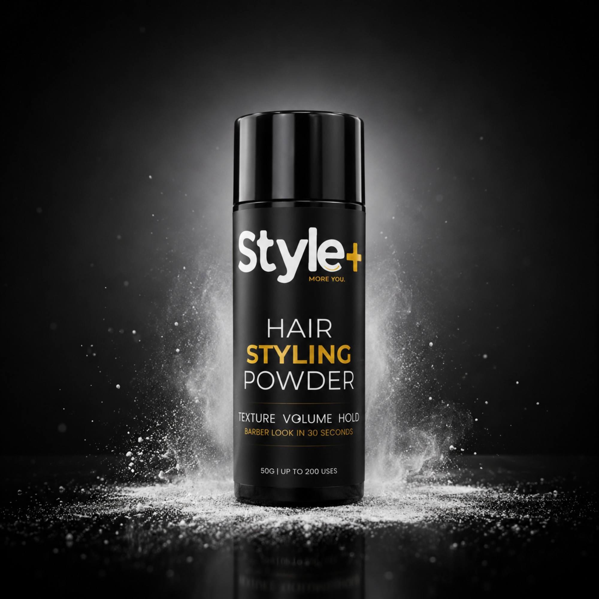 Style+ Hair Styling Powder 50g - Instant Volume, Matte Finish, Strong Hold, Hair Texture Powder - Up to 200 Uses