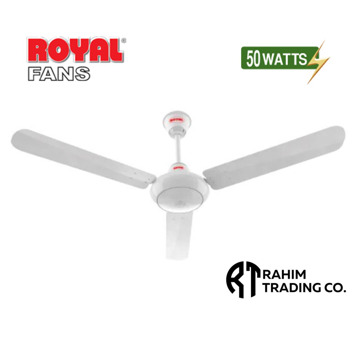 Royal Fans Ceiling Fan Energy Saver 50 Watts 56 Inch White Daraz.pk