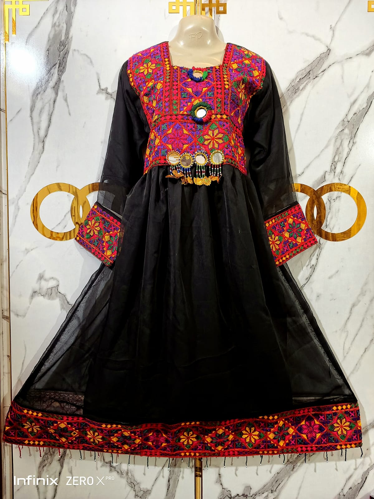 Traditional sindhi pathani and balochi frock handmade Embroidery full THREE  piece Dress | Daraz.pk