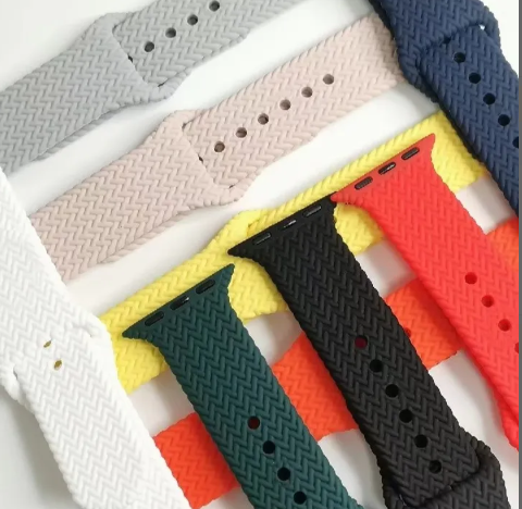 Woven Silicone Watch Band – Soft Durable Strap for 49mm 45mm 44mm 42mm Smartwatches – High‑Quality Adjustable Replacement Band for Men & Women